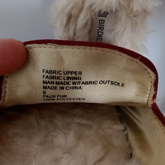 Birdies | The Phoebe Crushed Velvet Bow House Slippers in Burgundy Womens Size 6 - Picture 12 of 16